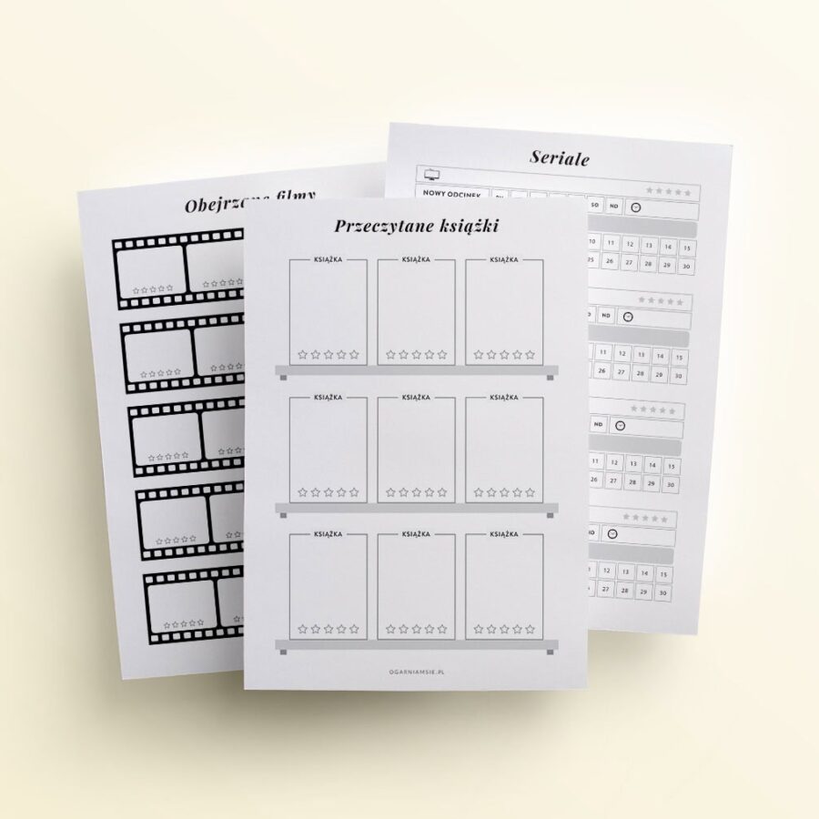rozrywka, dodatek do planera mockup