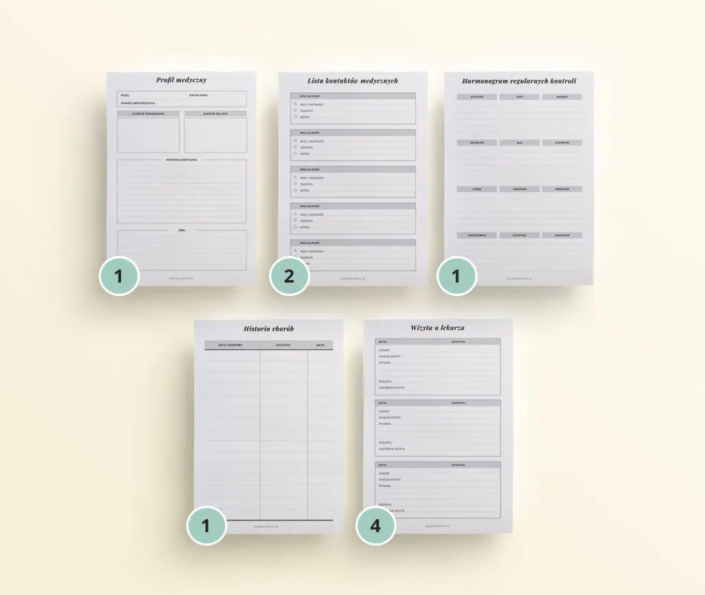 zdrowie, dodatek do planera mockup 3