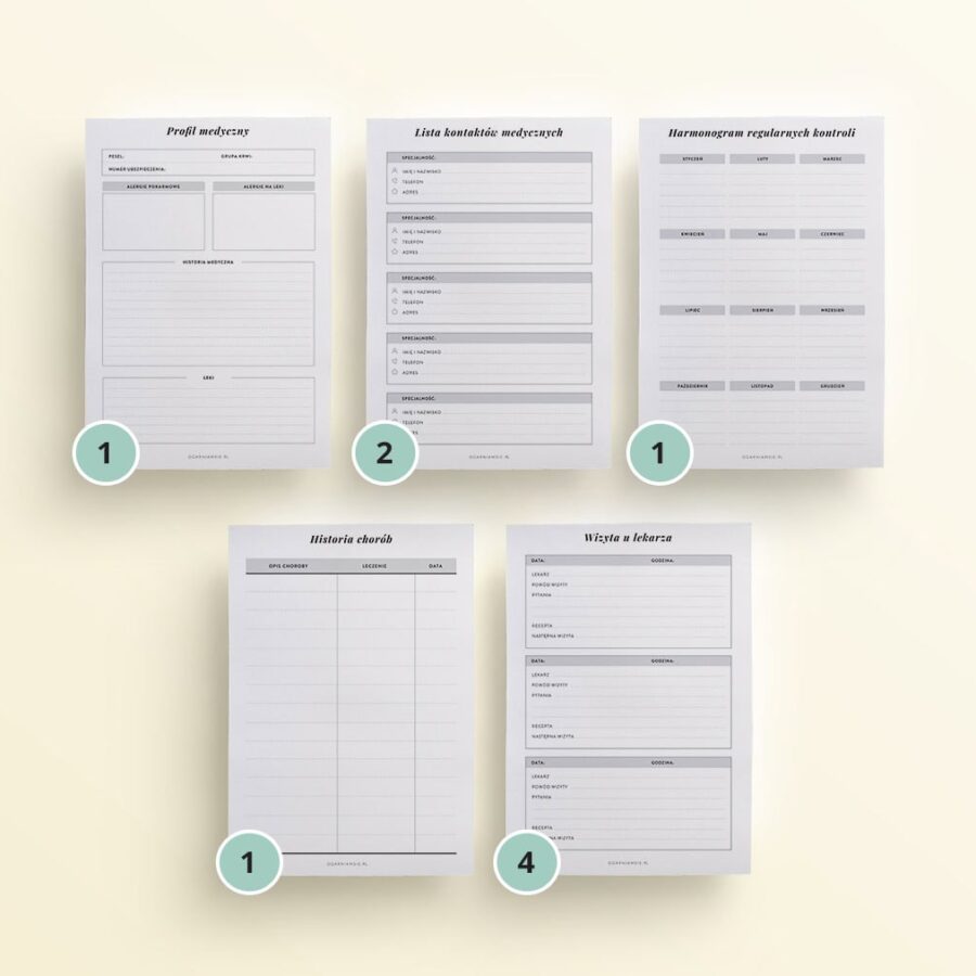 zdrowie, dodatek do planera mockup 3