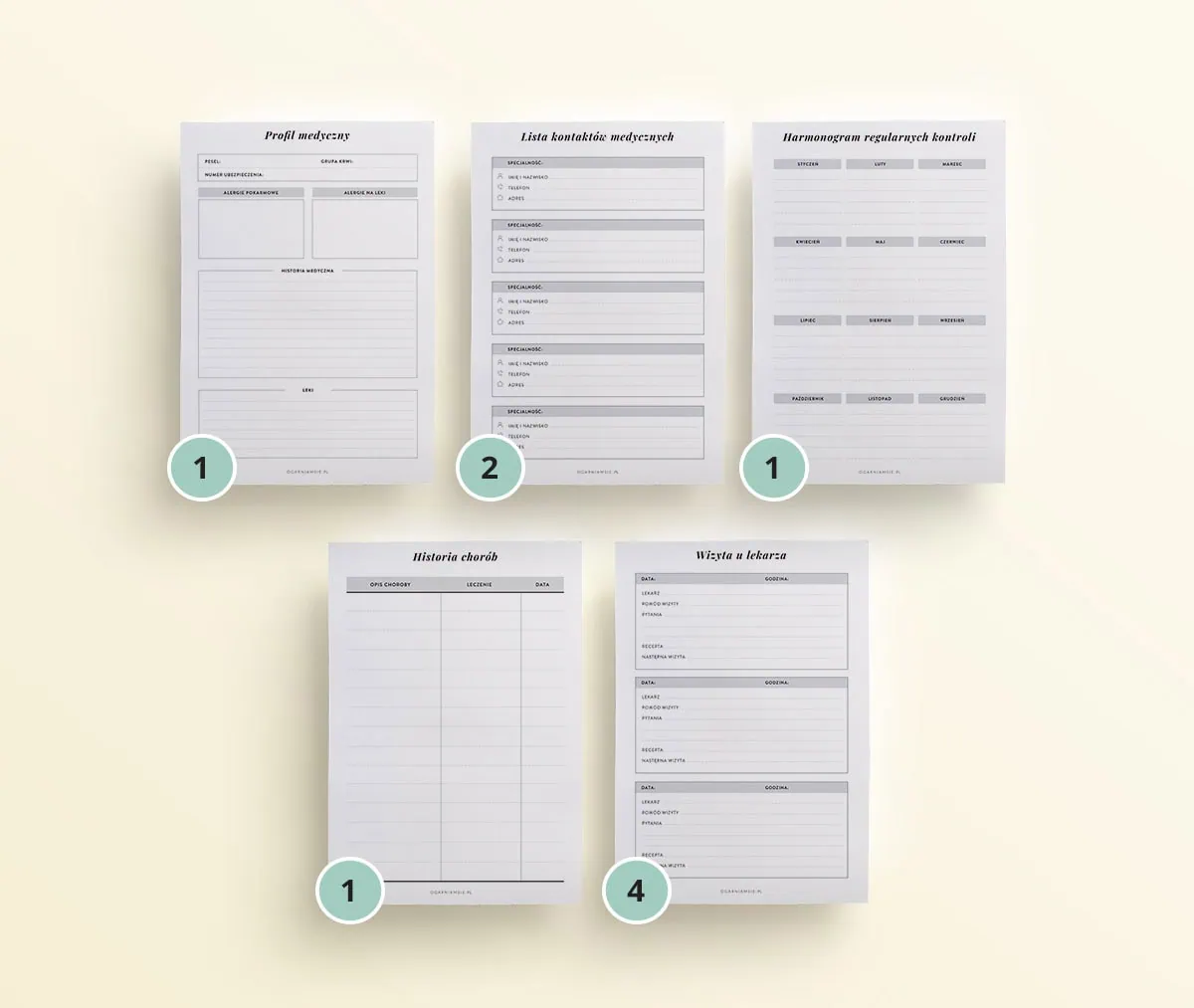 zdrowie, dodatek do planera mockup 3