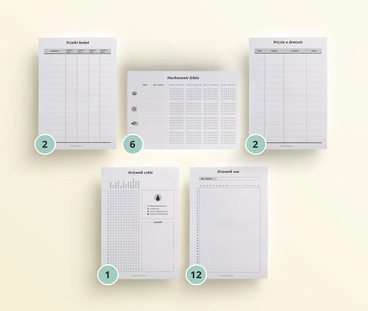 zdrowie, dodatek do planera mockup 2