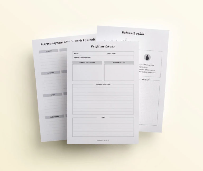 zdrowie, dodatek do planera mockup