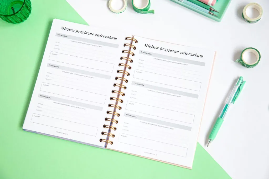 Zwierzęta domowe, dodatek do planera 3