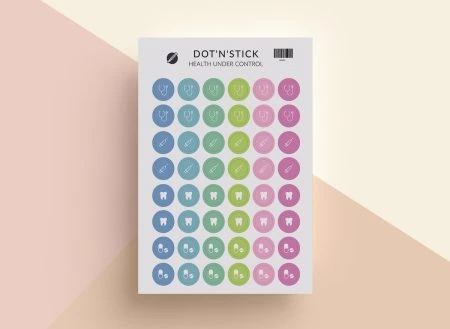 Health under control naklejki dot'n'stick mockup