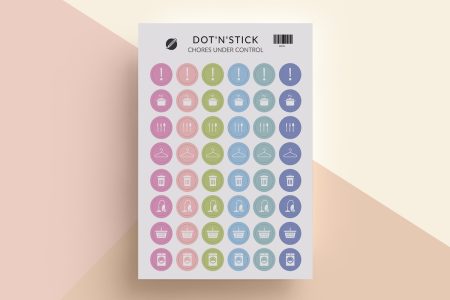 Chores under control naklejki dot'n'stick mockup