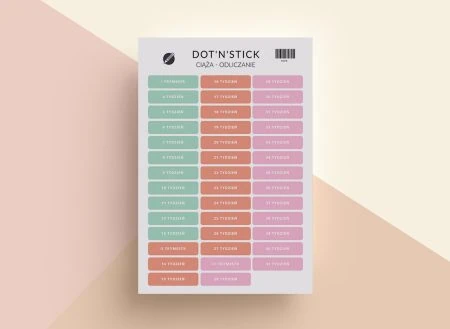 Ciaza odliczanie naklejki dot'n'stick mockup
