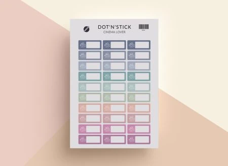 Cinema lover naklejki dot'n'stick mockup