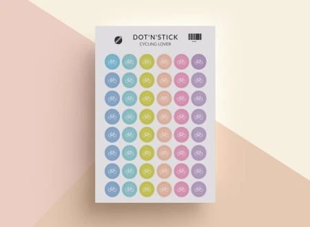 Cycling lover naklejki dot'n'stick mockup
