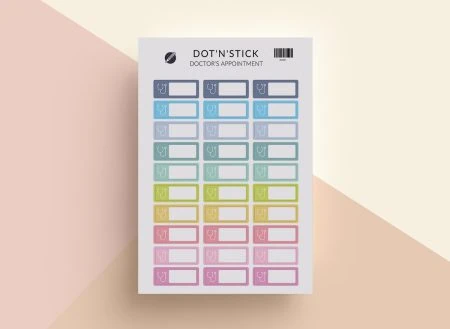 Doctor's appointment naklejki dot'n'stick mockup