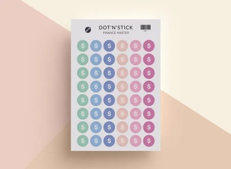 Finance master naklejki dot'n'stick mockup