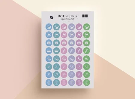 I love my cat naklejki dot'n'stick mockup