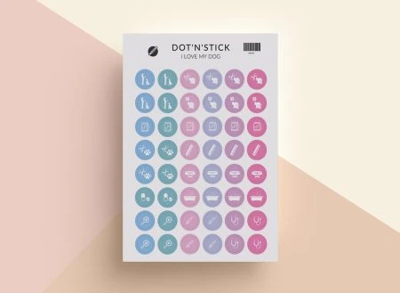 I love my dog naklejki dot'n'stick mockup