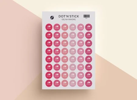 Idę na randkę naklejki dot'n'stick mockup