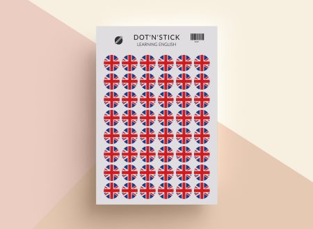 Learning English naklejki dot'n'stick mockup