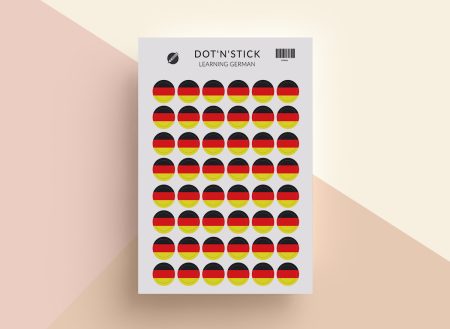Learning German naklejki dot'n'stick mockup