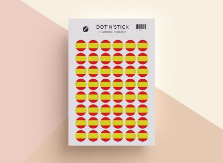 Learning Spanish naklejki dot'n'stick mockup