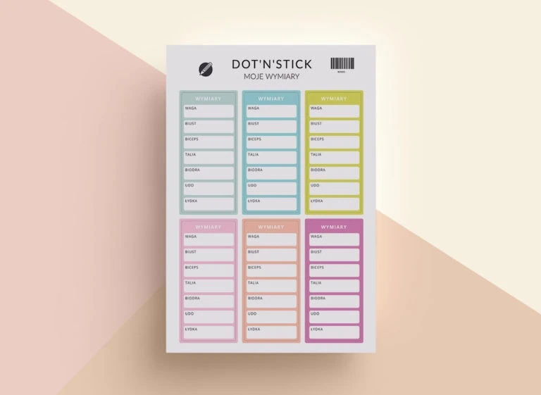 Moje wymiary naklejki dot'n'stick mockup