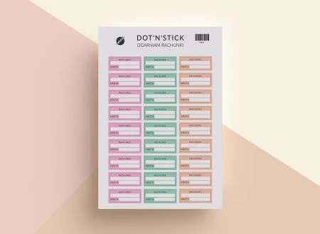 Ogarniam rachunki naklejki dot'n'stick mockup