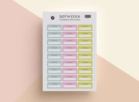 Ogarniam spotkania naklejki dot'n'stick mockup