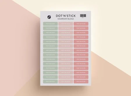 Ogarniam bloga naklejki dot'n'stick mockup