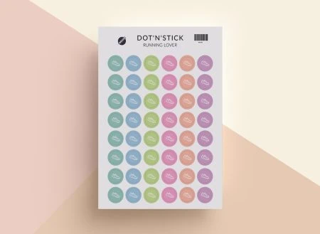 Running lover naklejki dot'n'stick mockup