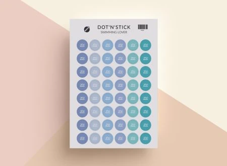 Swimming lover naklejki dot'n'stick mockup