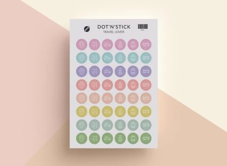 Travel lover naklejki dot'n'stick mockup