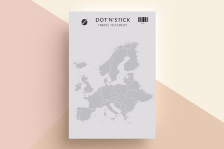 Travel to Europe naklejki dot'n'stick mockup