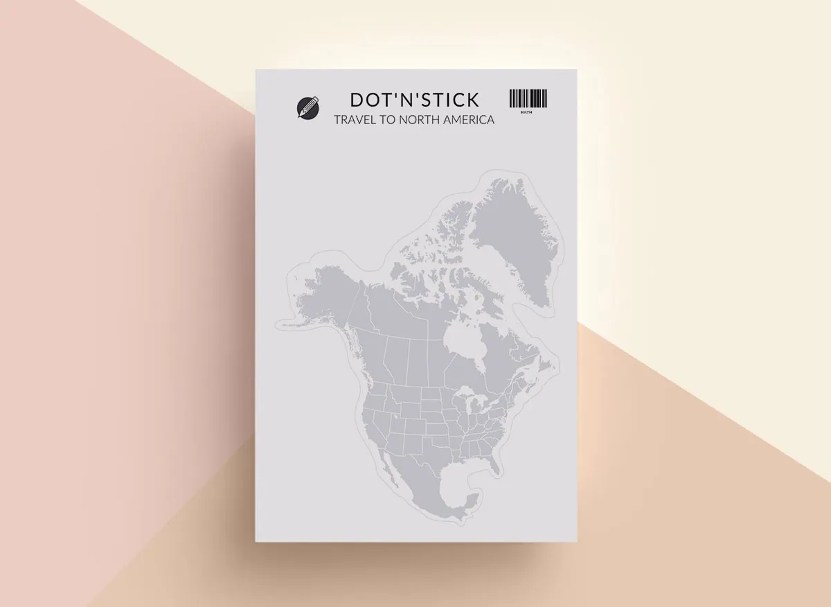 Travel to North America naklejki dot'n'stick mockup