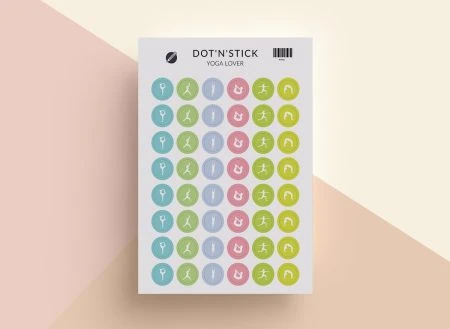 Yoga lover naklejki dot'n'stick mockup