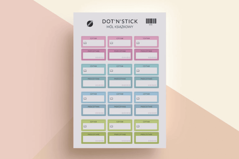 Mól książkowy naklejki