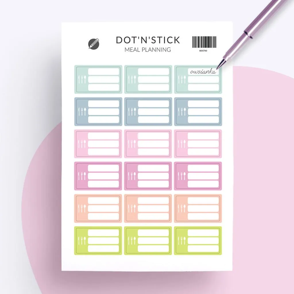 Naklejki "Meal planning"