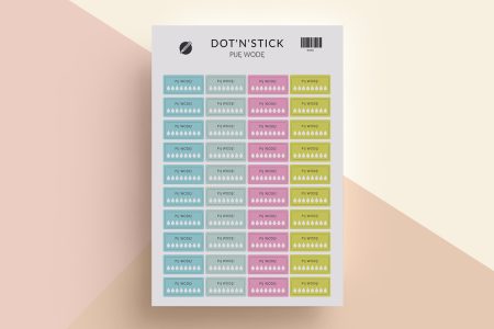 Piję wodę naklejki dot'n'stick mockup