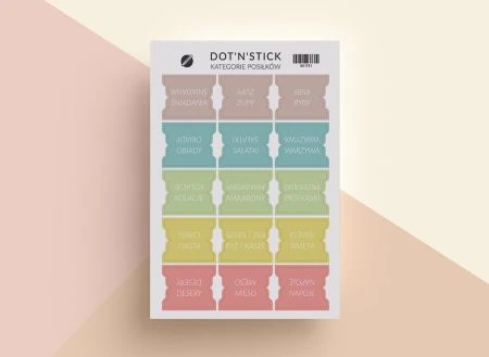 Naklejki - zakładki "Kategorie posiłków"