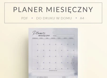 Planer miesięczny do druku “Zimowe Opowieści” | Format A4