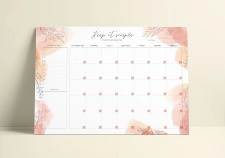 planer suchościeralny keep it simple A3 planer miesięczny akwarela