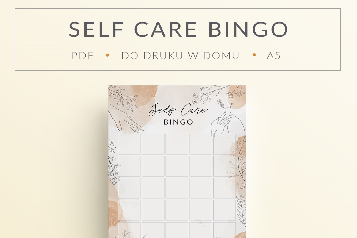 self care bingo mockup