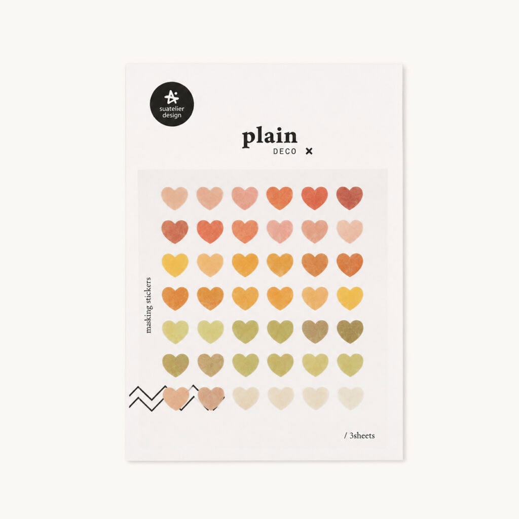 Papierowe naklejki do planera i bullet journal "Pastelowe serduszka"