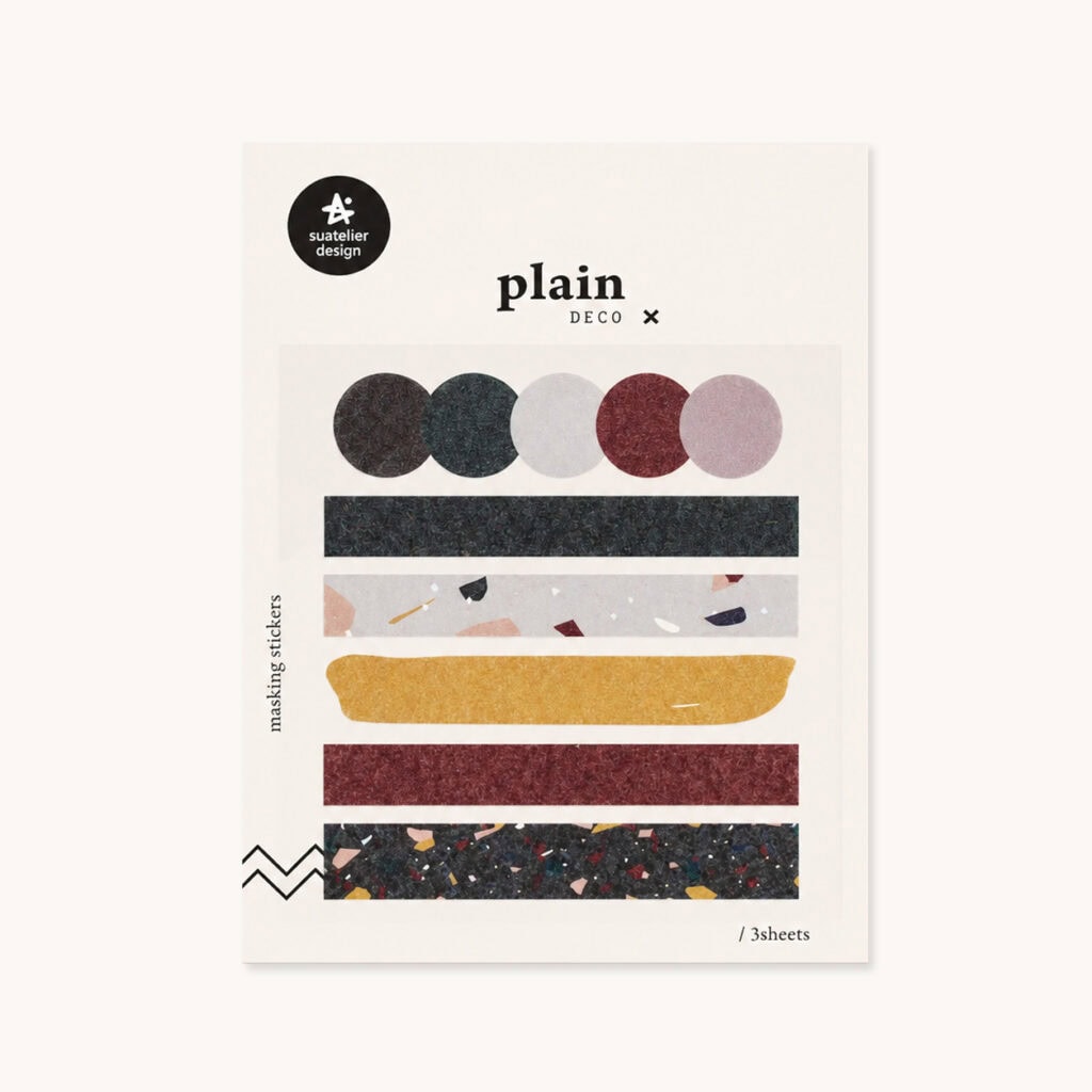 Papierowe naklejki do planera i bullet journal "Paski i kółeczka"