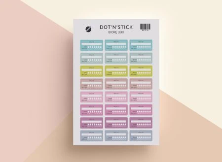 Naklejki Dot'n'stick "Biorę leki"