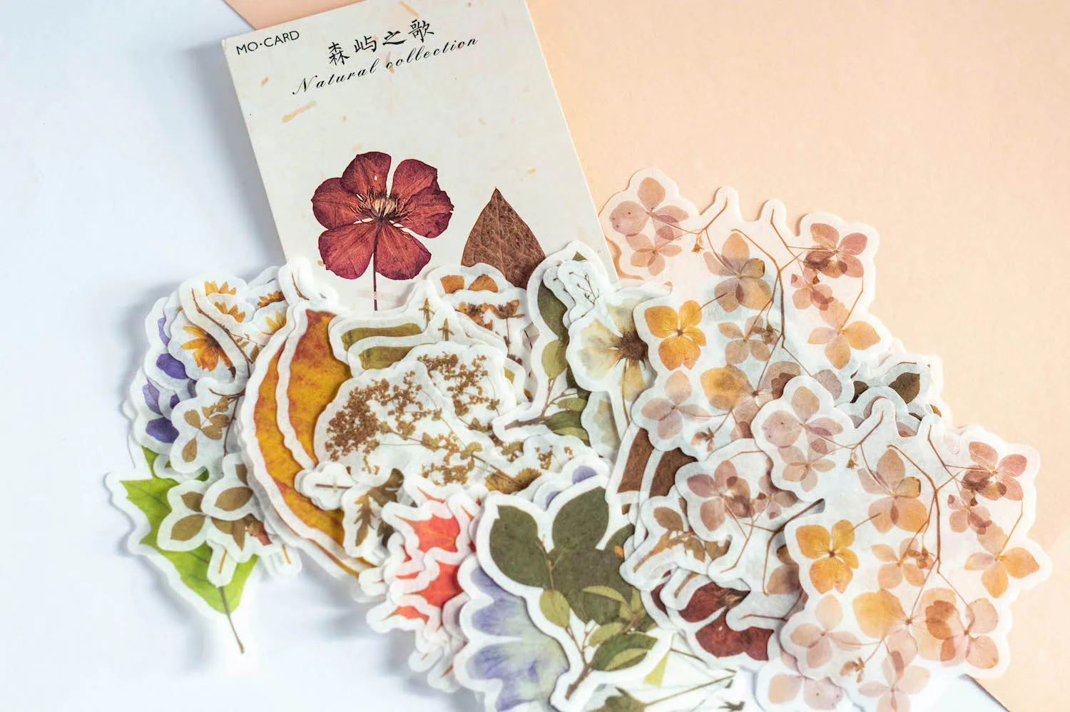 Zestaw kwiatowych naklejek ozdobnych do planera