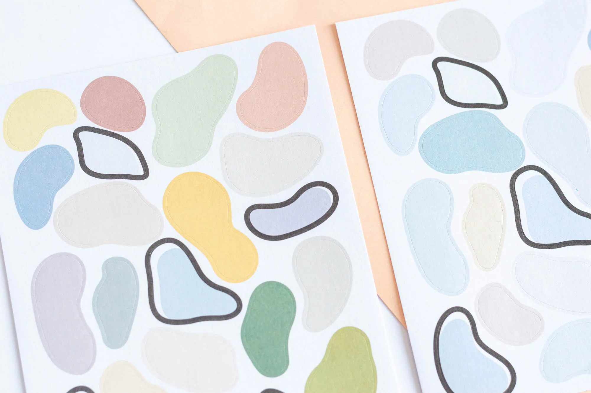 Zestaw naklejek kolorowe plamy