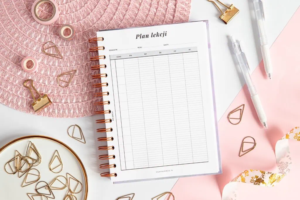 Planer ucznia - plan lekcji