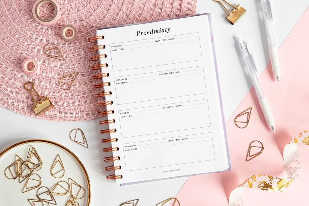 Planer ucznia - przedmioty