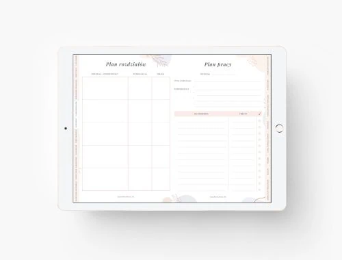 Planer pracy dyplomowej na iPada