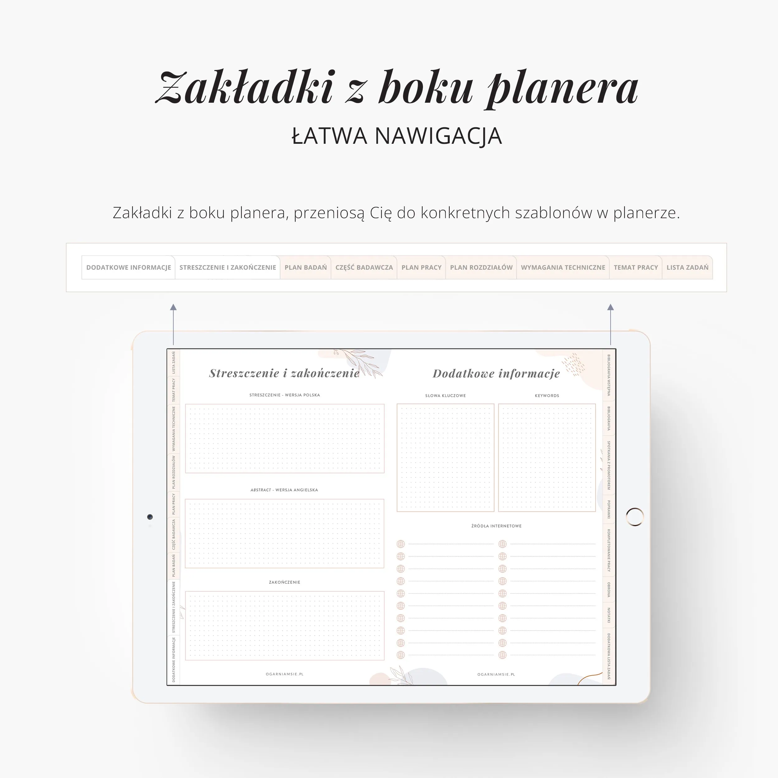 Planer pracy dyplomowej na iPada - obrazek 3