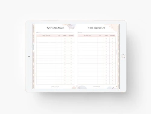 Planer sesji na Ipada