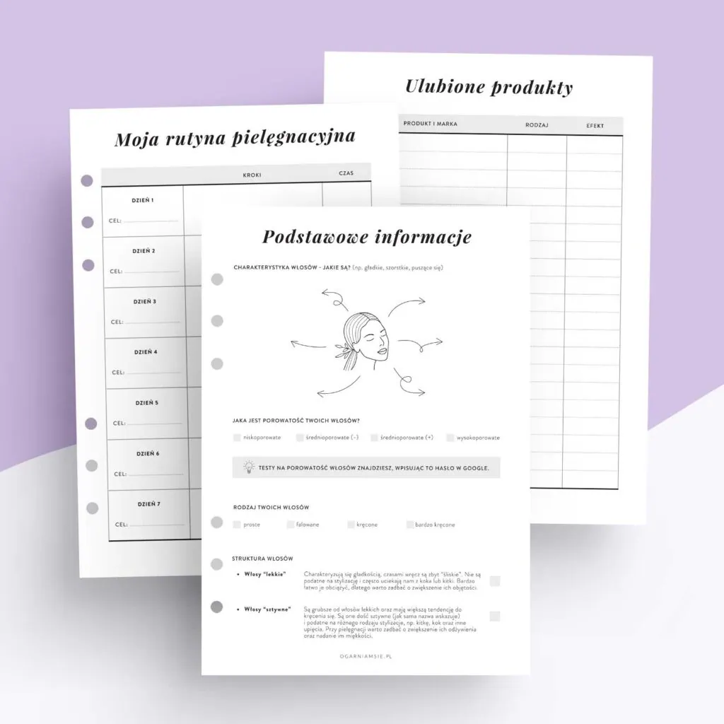 Włosomaniaczka - wkład do organizera