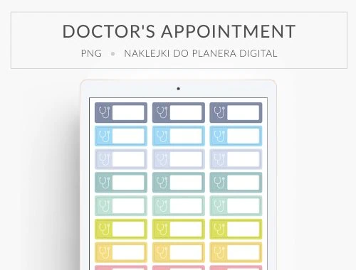 Naklejki do planera cyfrowego - Doctors Appointments