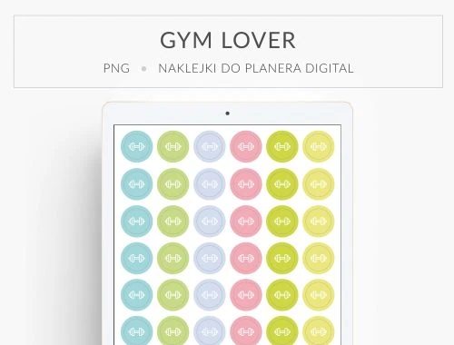 Naklejki do planera cyfrowego - Gym Lover